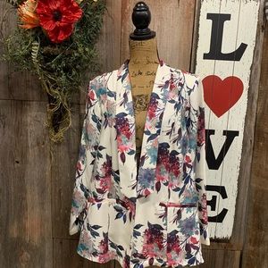 JustFab Floral Blazer